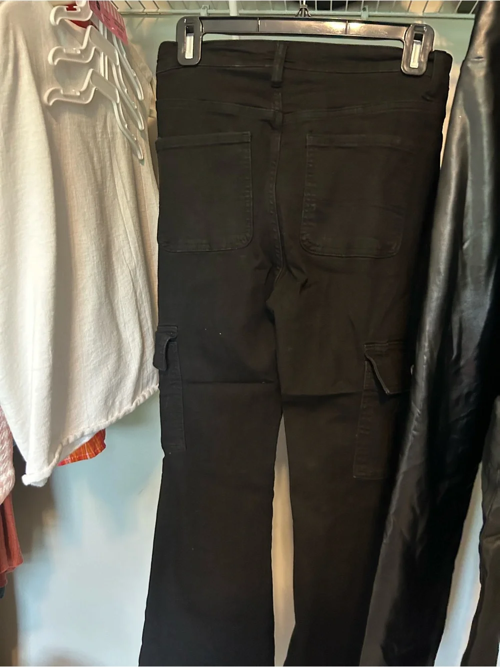 Black Faux Leather & Knit Pants Bundle